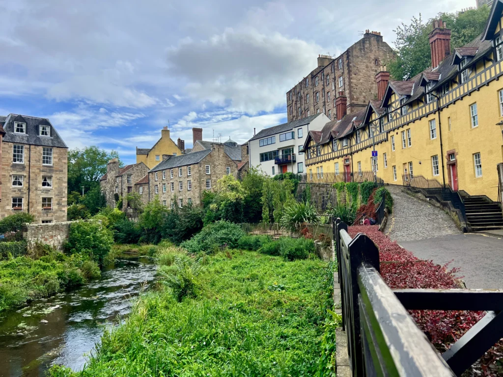 Dean Village on the Water of Leith in Edinburgh, visited on the private day tour from Edinburgh