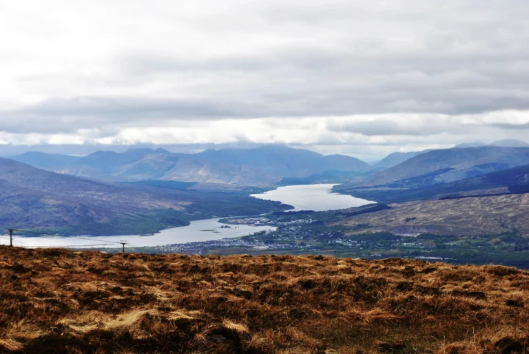 Loch Linnhe and Fort William on the west coast route to the Isle of Skye
