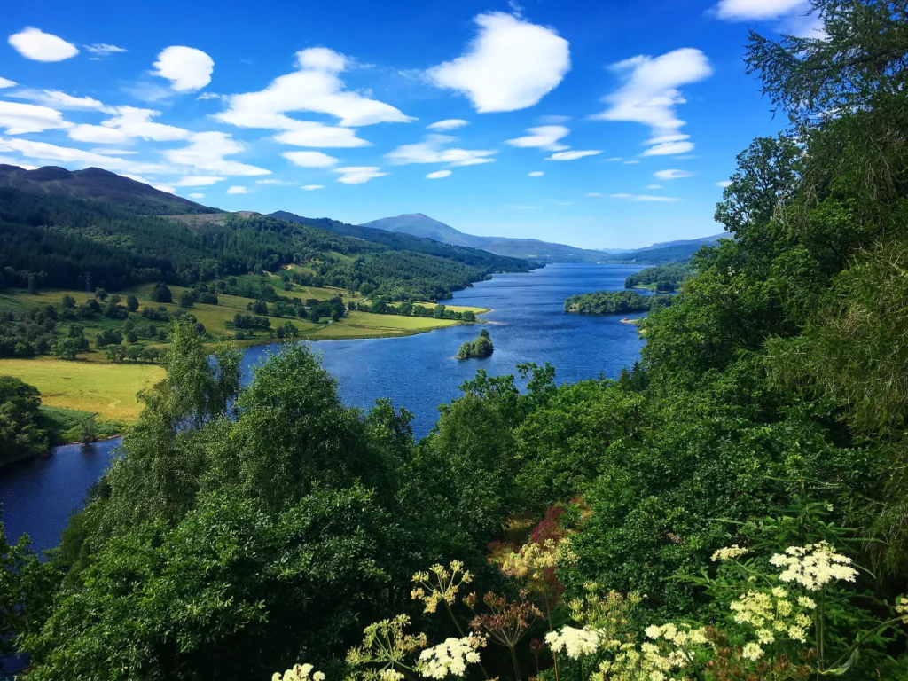 Scottish Highlands mountains and glen on a day tour from Edinburgh