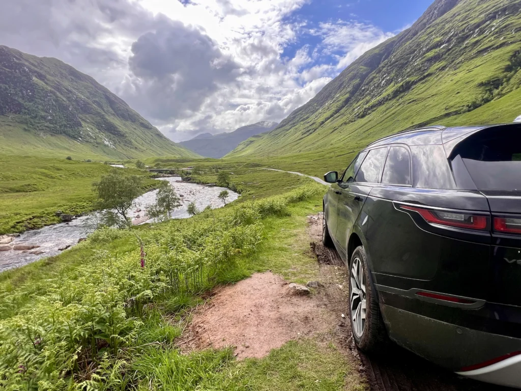 Luxury private tour vehicle on a Scotland day tour from Edinburgh