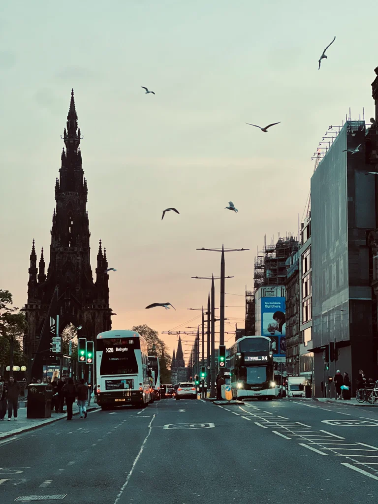 Princes Street in Edinburgh