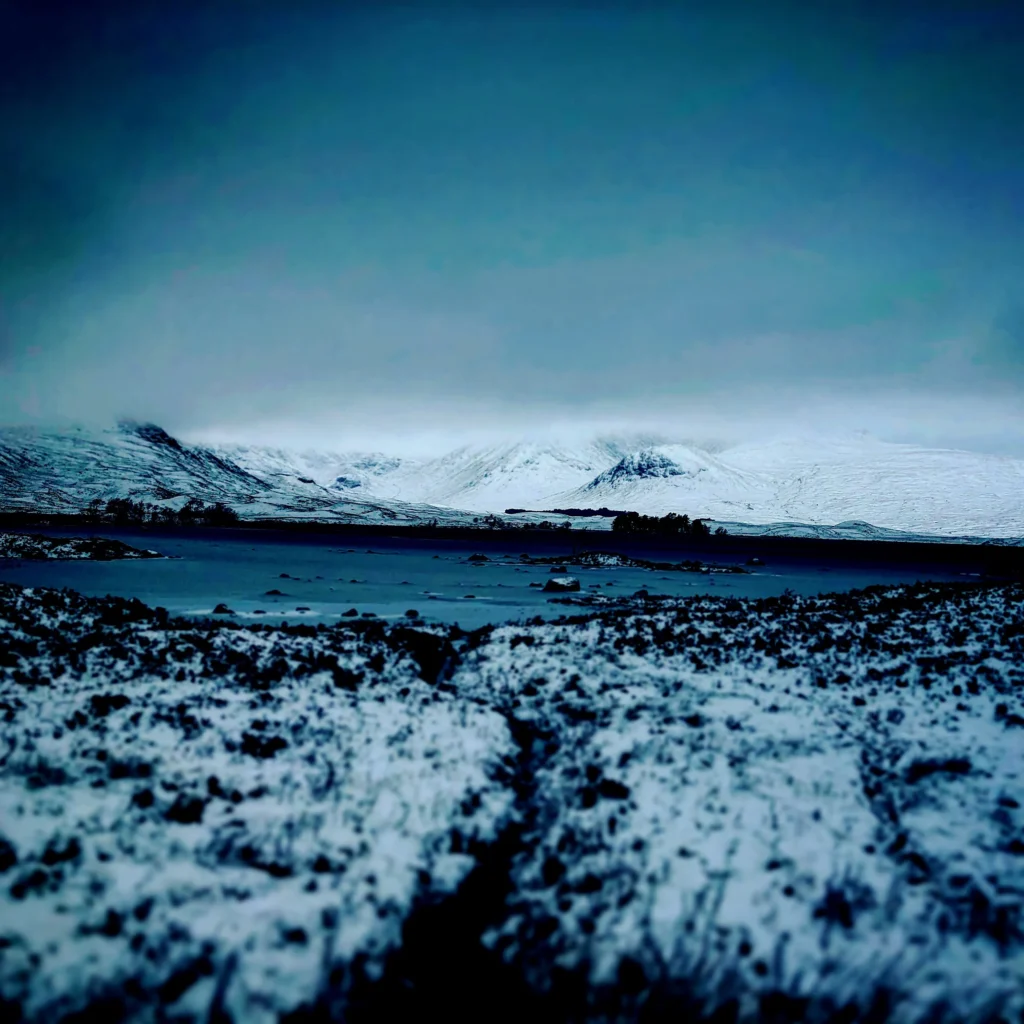 Rannoch Moor in the Scottish Highlands.