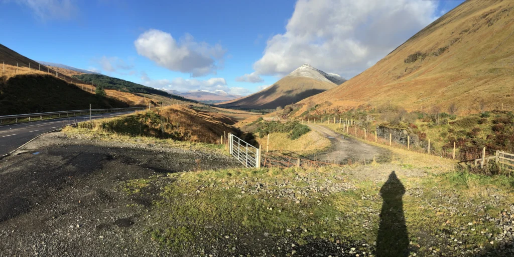 Scottish Highlands near Bridge of Orchy on a private tour from Edinburgh