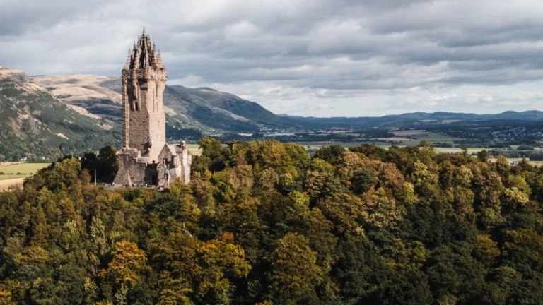 The Wallace Monument on Abbey Craig above Stirling, visited on the private day tour from Edinburgh